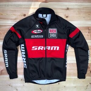 SRAM RockShox World Bicycle Relief Cycling Jacket L-4-50 Vermarc Team Issue Red